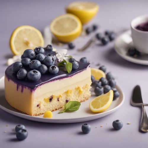 Lemon Blueberry Mousse Cake