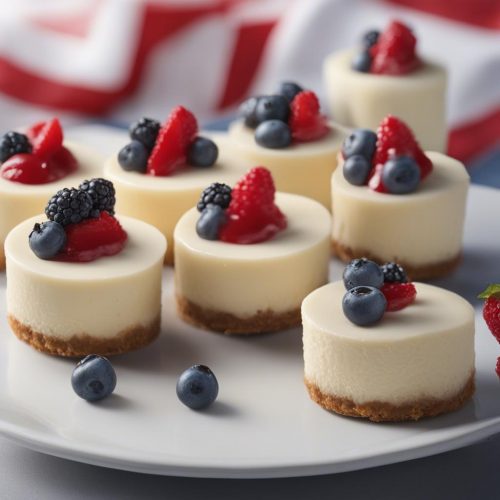 Patriotic Mini Cheesecakes