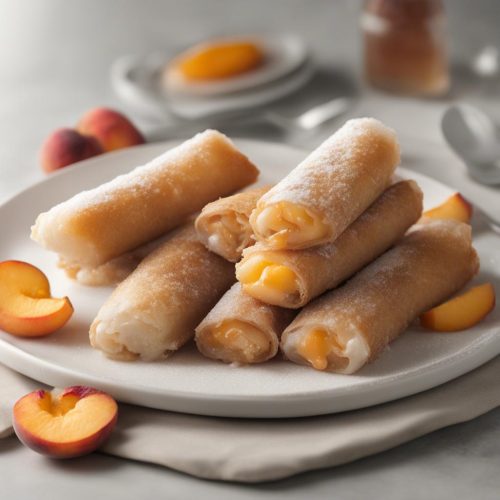 Peach Cobbler Egg Rolls
