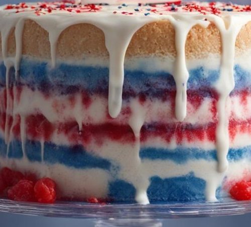 4th of July Tie-Dye Cake