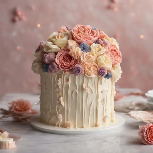 6-Inch Birthday Cake with Easy Buttercream Flowers
