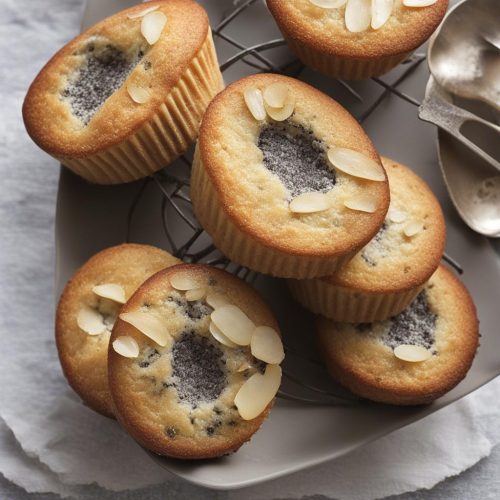 Almond poppy seed tea cakes
