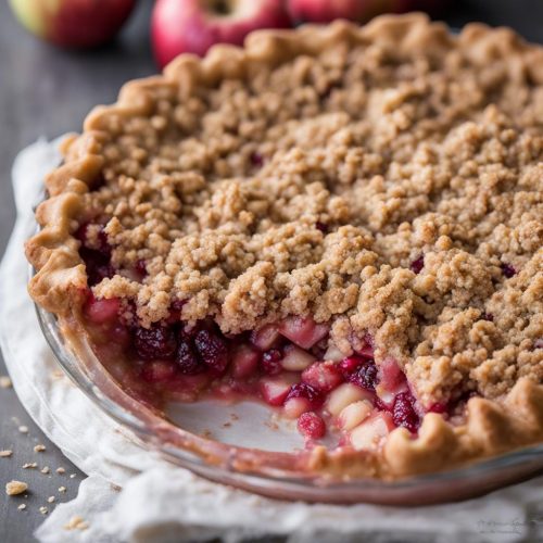 Apple Cranberry Crumble Pie