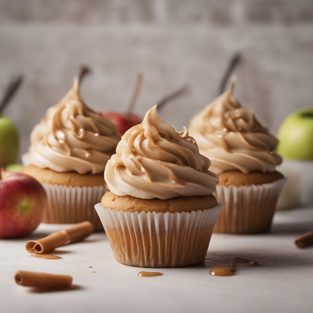 Apple cupcakes with caramel frosting - Recipe Tweets