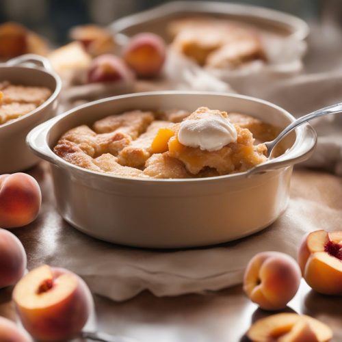 Peach Cobbler with Buttermilk Biscuit Topping