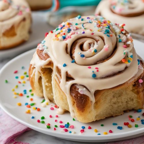 Birthday Cake Cinnamon Rolls