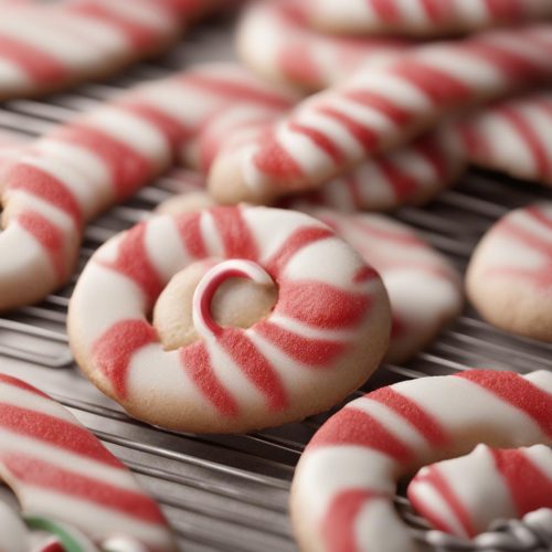 Candy cane kiss cookies