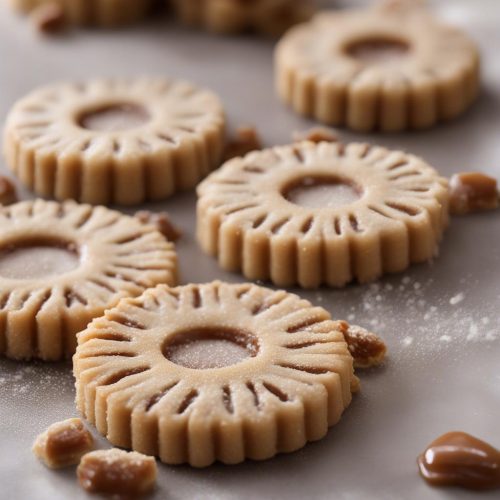 Caramel Hazelnut Linzer Cookies