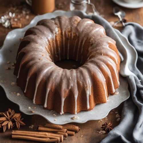Chai Spiced Cinnamon Swirl Bundt Cake