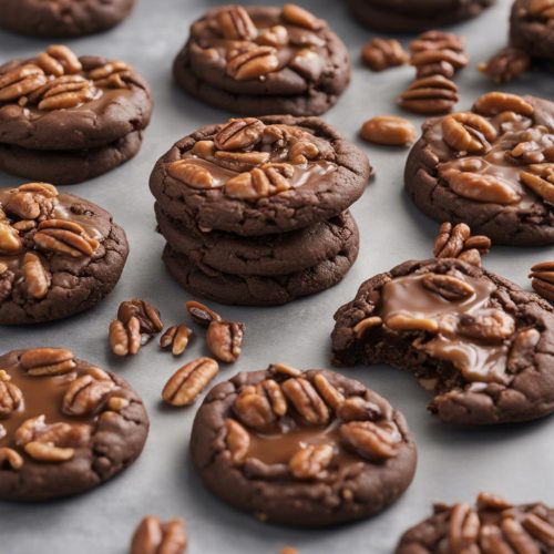 Chocolate turtle cookies