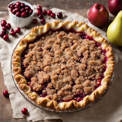 Cranberry Pear Crumble Pie