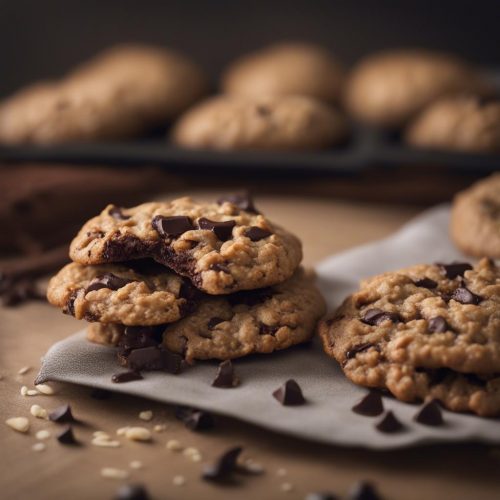 Dark Chocolate Chunk Oatmeal Cookies