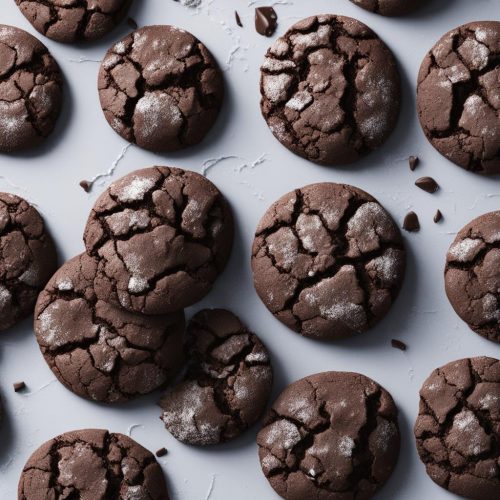 Double Chocolate Crinkle Cookies