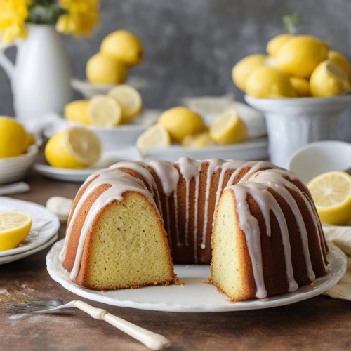 Glazed Lemon Poppy Seed Bundt Cake