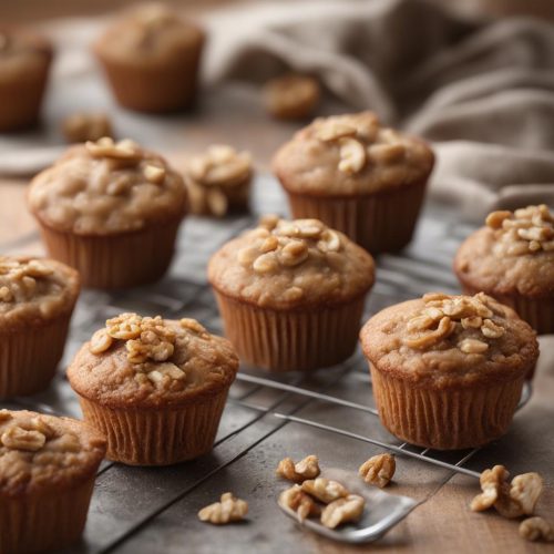Healthy whole wheat banana walnut muffins