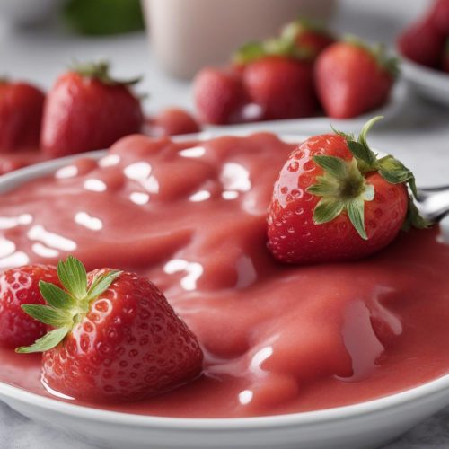 Homemade strawberry sauce