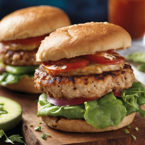 Jalapeno Pepper Jack Turkey Burgers