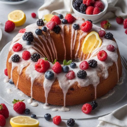 Lemon Berry Yogurt Cake