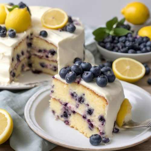 Lemon Blueberry Layer Cake
