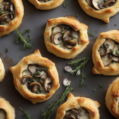 Mushroom puff pastry tarts
