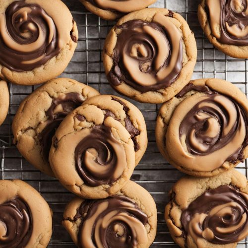 Peanut Butter Chocolate Swirl Cookies