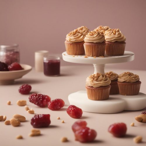 Peanut butter and jelly cupcakes