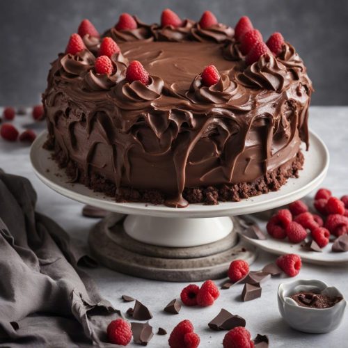 Raspberry Chocolate Chip Layer Cake