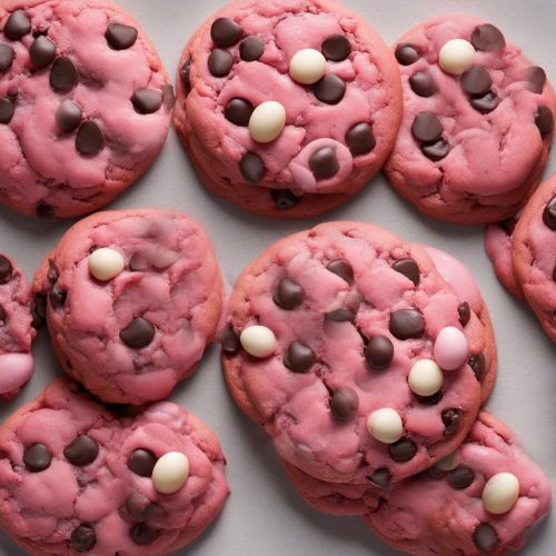 Strawberry chocolate chip cookies